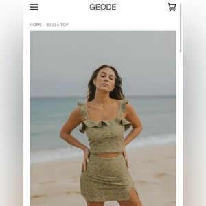 Geode Swimwear Bella Tankini top size small